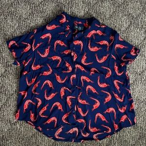 ModCloth Button Up Shrimp Top